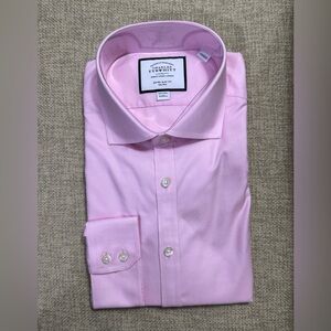(NWT) Charles Tyrwhitt Light Pink Dress Shirt